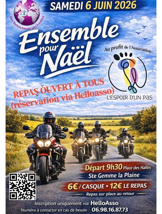 Balade moto caritative proposée par Motard Pays de la Loire